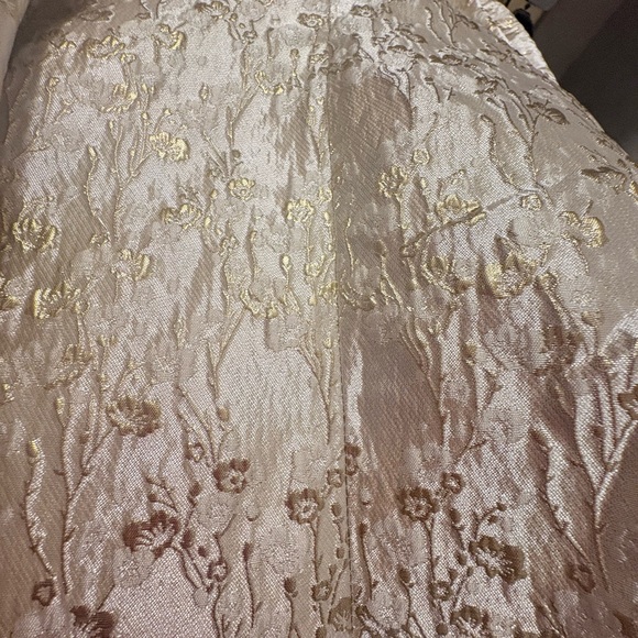 Klesis Cream Gold Brocade Fit & Flare Dress Size M New With Tag
